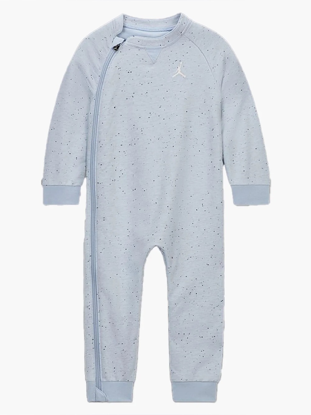 Nike Jordan Baby Blue Speckled Zip Romper